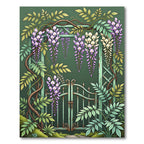 Purple Wisteria Garden Archway Rug