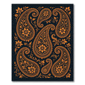 Orange Floral Paisley Amber Artwork Rug