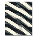 Monochrome Geometric Slanted Layered Abstract Rug