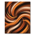 Abstract Copper Swirl Organic Flow Rug
