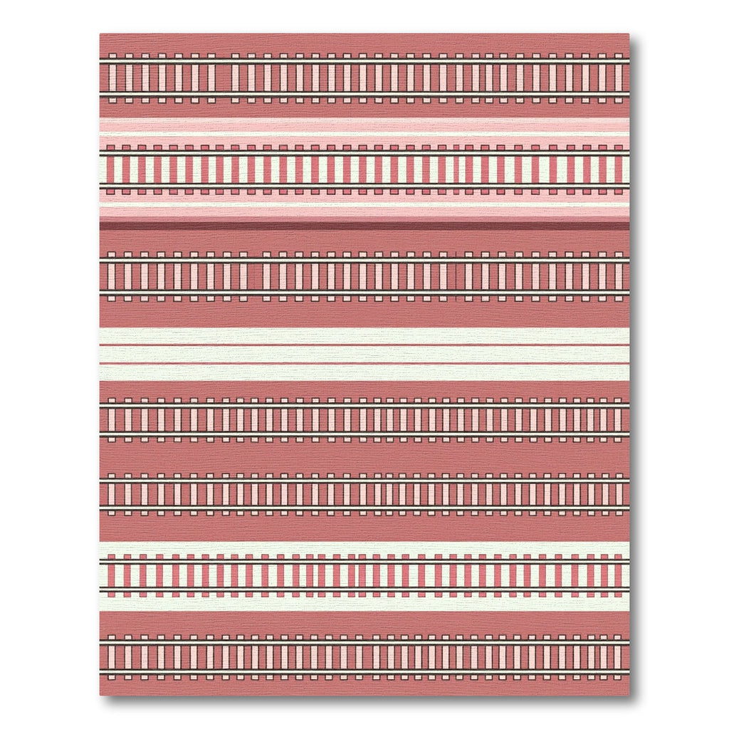 Pink Train Track Repeat Rug