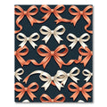 Elegant Peach and Cream Ribbon Garland Rug