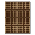 Chocolate Grid Squares Rug
