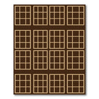 Chocolate Grid Squares Rug