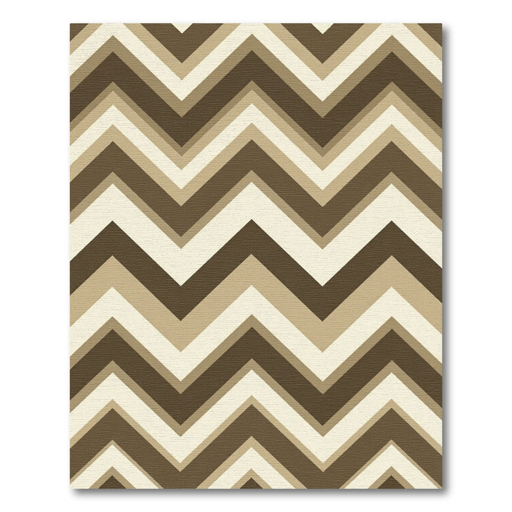 Neutral Earth Tone Chevron Zigzag Rug