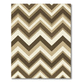 Neutral Earth Tone Chevron Zigzag Rug