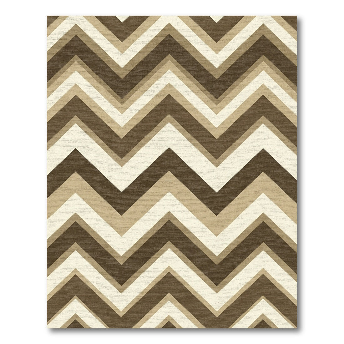 Neutral Earth Tone Chevron Zigzag Rug