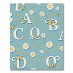 Whimsical Butterfly Daisy Alphabet Pattern Rug