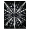 White Art Deco Sunburst Rays Rug