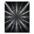 White Art Deco Sunburst Rays Rug