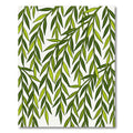 Vibrant Green Leafy Branch Arrangement Rug