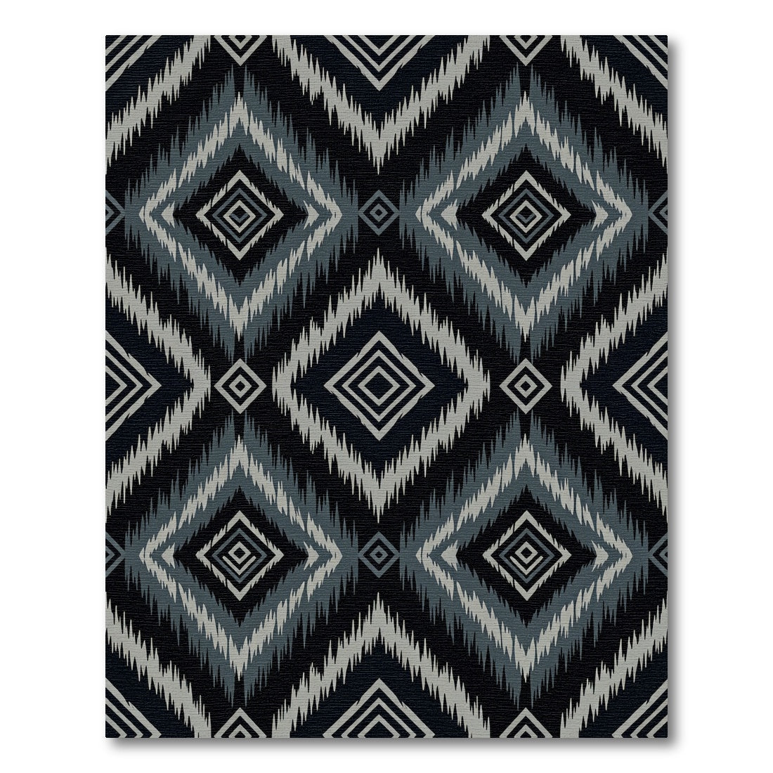 Gray Diamond Tribal Sun Rug