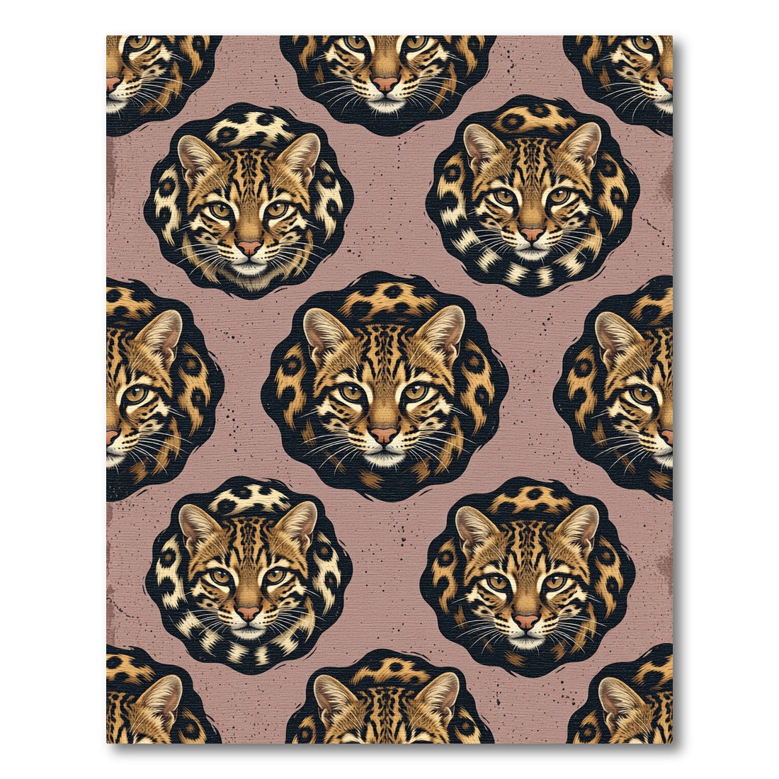 Fierce Leopard Spot Medallion Rug