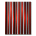Metallic Red Vertical Stripe Rug