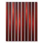 Metallic Red Vertical Stripe Rug