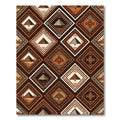 Earthy Tone Pyramid Diamond Layout Rug
