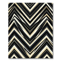 Bold Black Cream Jagged Chevron Rug