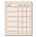 Linen Alphabet Grid Layout Rug