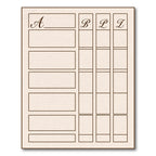Linen Alphabet Grid Layout Rug