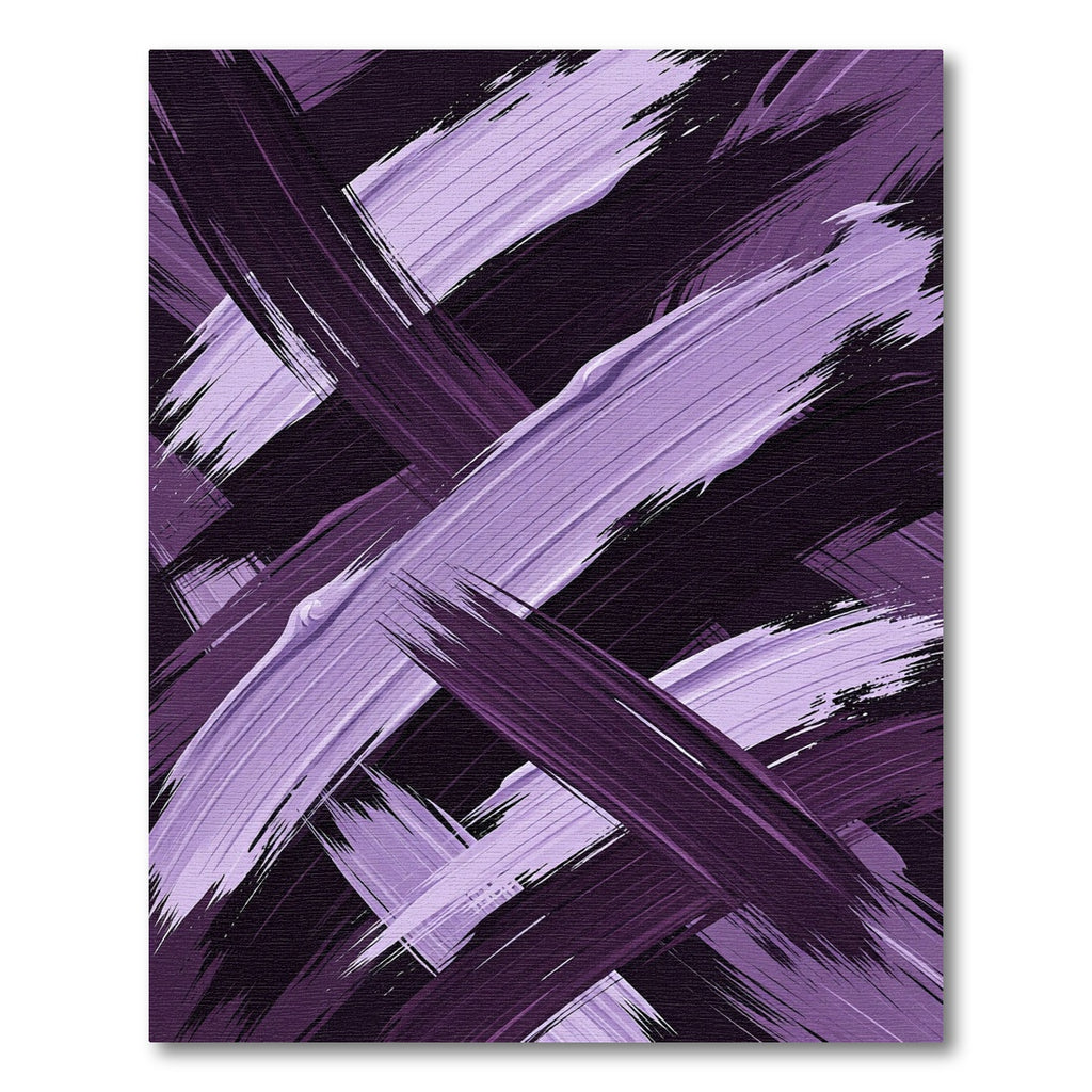 Purple Brushstrokes Abstract Rug