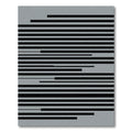 Minimalist Gray and Black Linear Rug