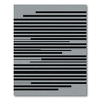 Minimalist Gray and Black Linear Rug
