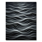 Monochromatic Abstract Swirl Waves Rug
