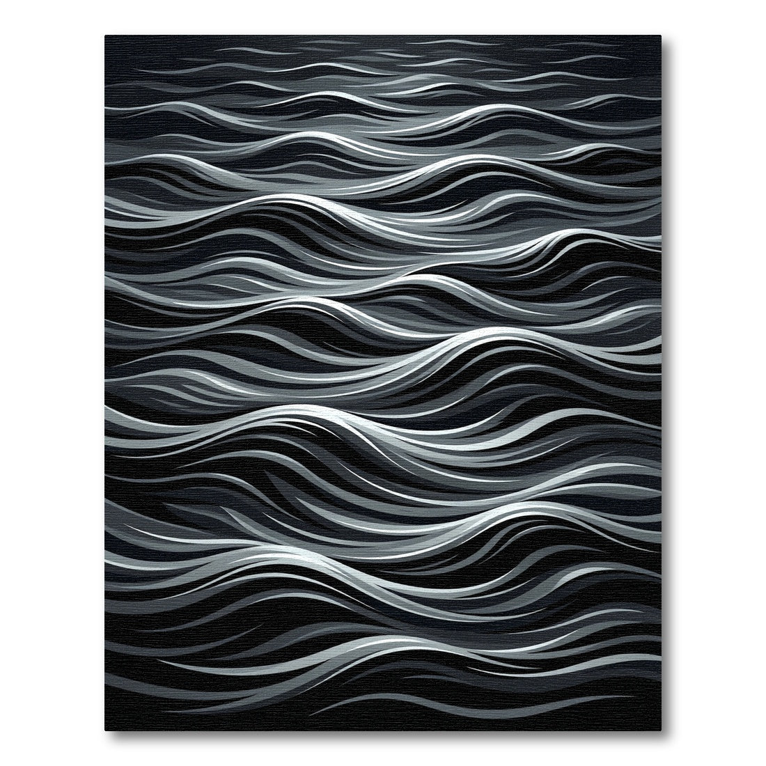 Monochromatic Abstract Swirl Waves Rug