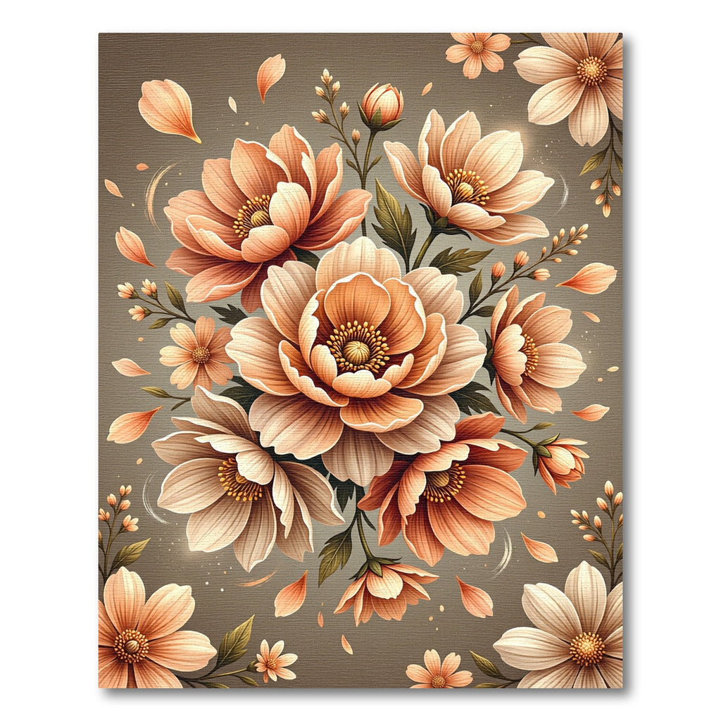 Peach Blossom Garden Arrangement Rug