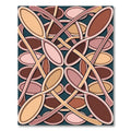 Retro Abstract Interlocking Oval Forms Rug
