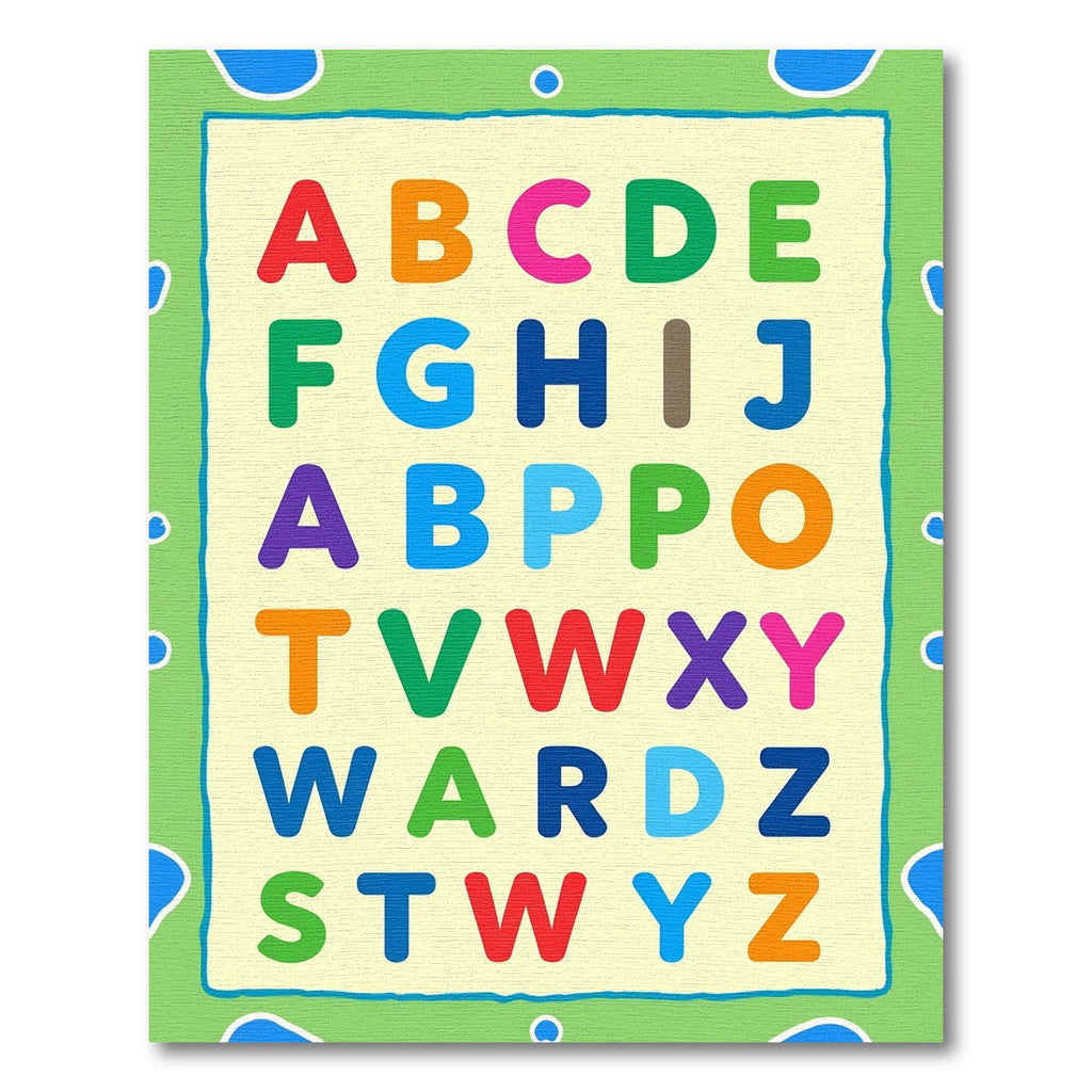 Colorful Alphabet Letters Grid Poster Rug