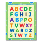 Colorful Alphabet Letters Grid Poster Rug