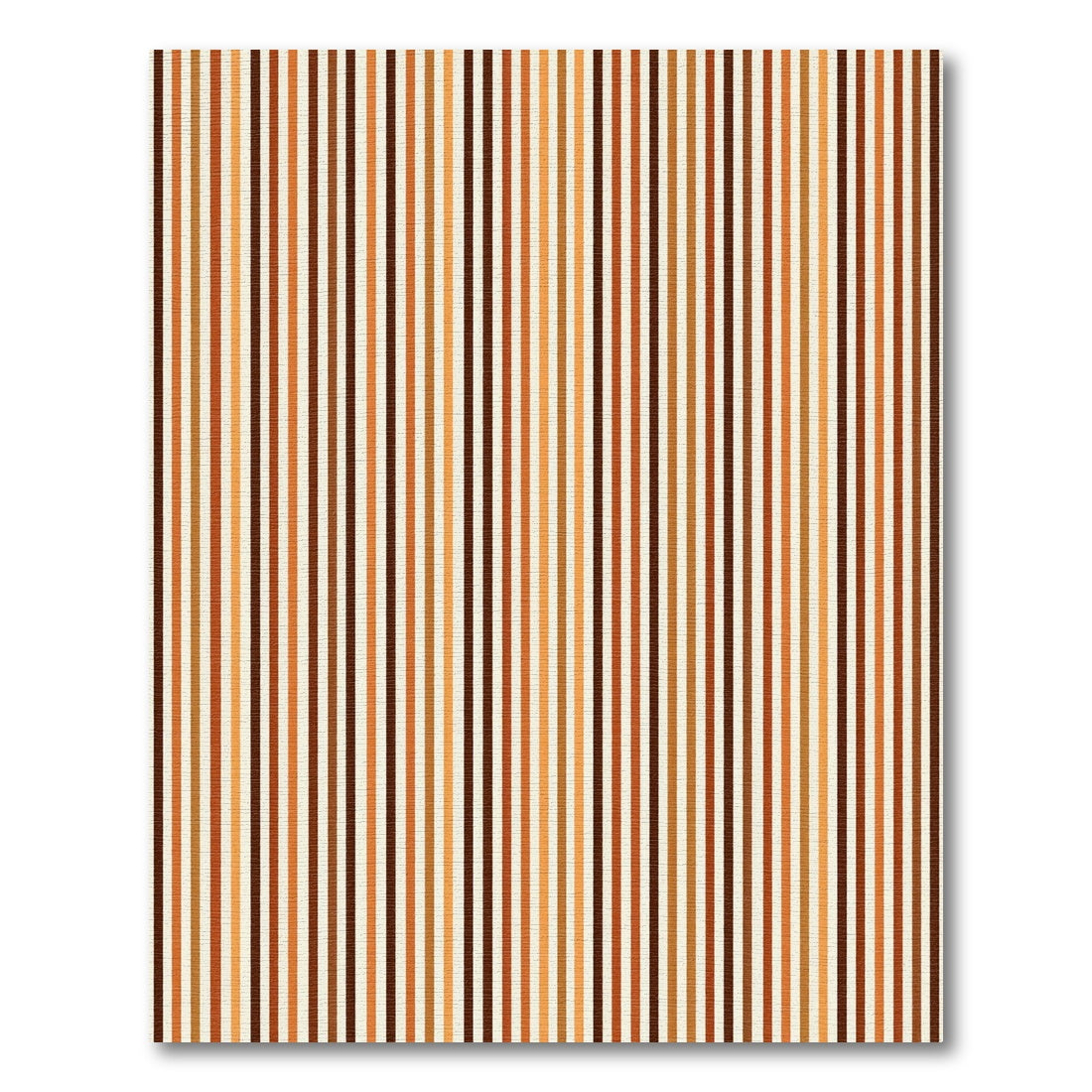 Earthy Autumn Tones Vertical Stripe Rug