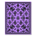 Amethyst Black Floral Filigree Assemblage Rug