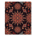Fiery Orange Star Medallion Rug