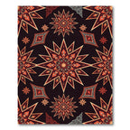 Fiery Orange Star Medallion Rug