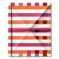 Crimson Orange White Stripe Accordion Rug