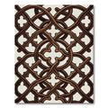 Gothic Bronze Architectural Interlocking Lattice Rug