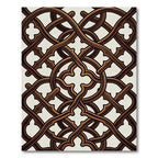 Gothic Bronze Architectural Interlocking Lattice Rug