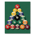 Billiard Ball Rack Geometric Games Table Rug