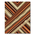 Abstract Earthy Tone Diagonal Stripe Rug
