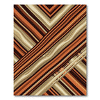 Abstract Earthy Tone Diagonal Stripe Rug