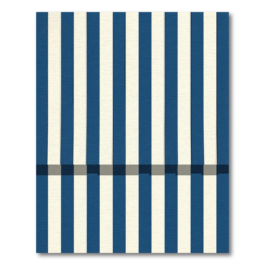Classic Blue White Vertical Stripe Rug