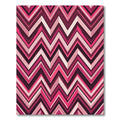 Vibrant Pink Chevron Zigzag Rug