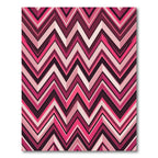 Vibrant Pink Chevron Zigzag Rug