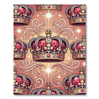 Regal Crown Jewel Ornate Background Rug