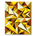 Golden Geometric Abstract Triangle Mosaic Rug