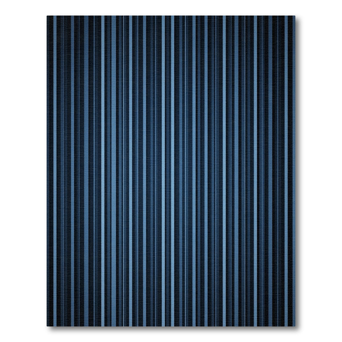 Deep Navy Vertical Stripe Rug