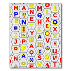 Modern Alphabet Hexagon Composition Rug