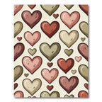 Rustic Earthy Heart Medley Illustration Rug